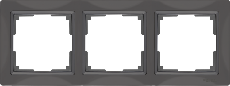 Werkel Basic Рамка 3 поста WL03-Frame-03 серо-коричневый, basic