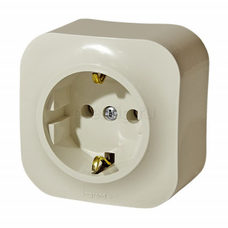 Legrand Quteo Сл. кость Розетка 1-ая с/з 782241