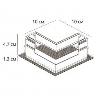 Коннектор угловой Arte Lamp LINEA-ACCESSORIES A487733 для магнитного шинопровода 12.5мм WH