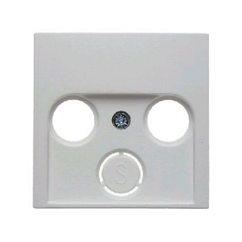 Berker Центр. панель для антенной TV розетки 2 и 3 отв. Поляр. белизна, мат. S.1/B.1/B.3/B 12031909