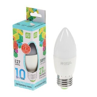Светодиодная лампа ASD LED-Свеча-Standart 10Вт 160-260В Е27 4000К 900Лм