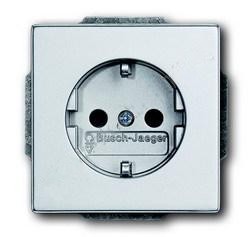 Розетка ABB с шторк.серебристо-алюм. future/linear 20EUCKS-21