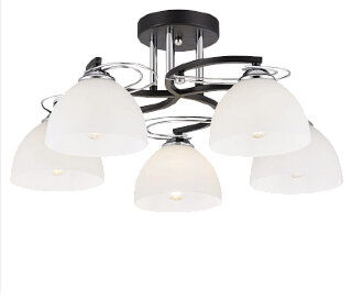 Люстра  AURA  S8137-5 E27 CR+BK