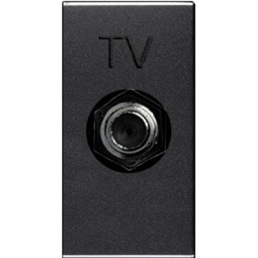 ABB Zenit Розетка TV одиночная 1-мод. Антрацит 2CLA215000N1801 (N2150 AN)