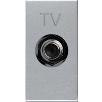 ABB Zenit Розетка TV одиночная 1-мод.  Серебро  N2150 PL .