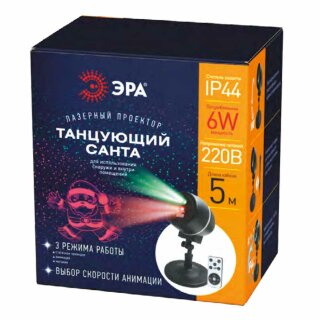 ENIOP-06 ЭРА Проектор Laser Танцующий Санта, IP44, 220В