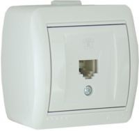 Розетка LEZARD NATA 710-0200-137  телефонная евро белый