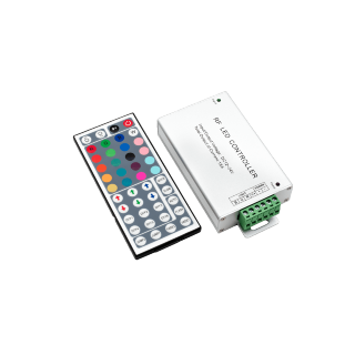 Контроллер для ленты RGB 18A 12-24V, РФ,44 кн, RF-RGB-44-18A
