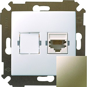 Simon 34 Розетка компьютерная RJ45 кат.5е, S34 шампань 34598-034