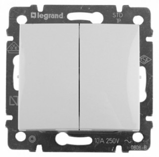 Legrand Valena Выключатель 2кл. белый 774405