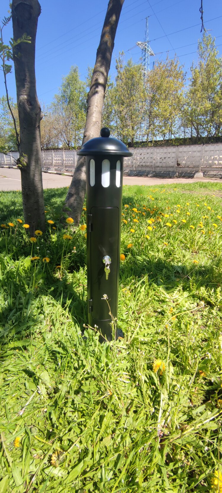 Садовая розетка, высота 725мм диаметр 114мм, G3004 с подсветкой