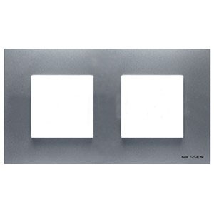 ABB Zenit Рамка 2-ая Серебро  NIE 2CLA227200N1301 (N2272 PL)