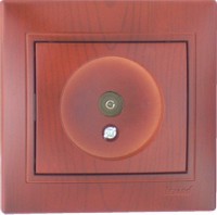 Розетка LEZARD ТВ проходная  вишня 701-0601-129