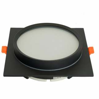 Светильник встраиваемый Feron DL705 25W 230V GX70 черный квадрат, без лампы IP44