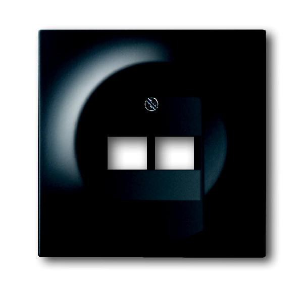 Центральная плата для 2-ой пост.телек. розетки  АВВ Impuls черный бархат 1753-0-0161