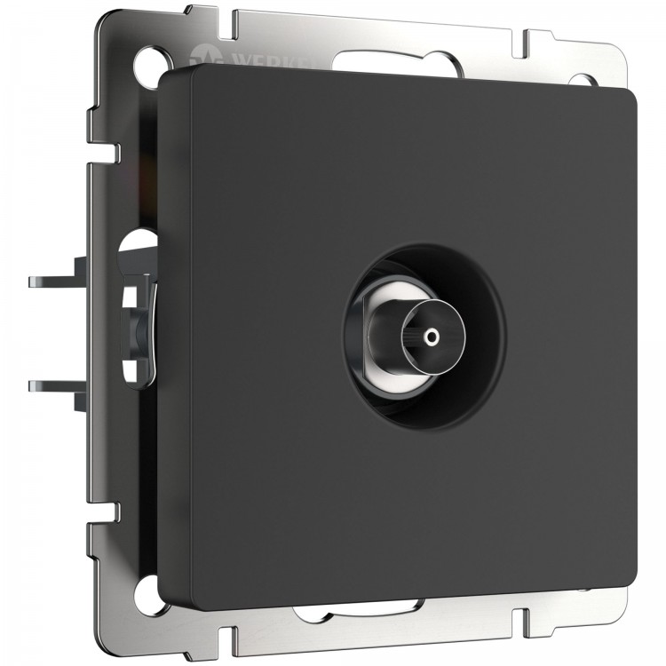 Werkel Розетка ТВ-оконечная Черный матовый W1183008 (WL08-TV)