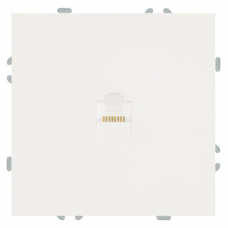 Розетка компьютерная 1-местная RJ-45 (механизм) серия Эмили RST0-5117-01 белый фарфор, soft touch