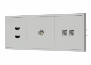 MIKAMI MI-5 Розетка комп. 2* RJ45 Белый глянцевый