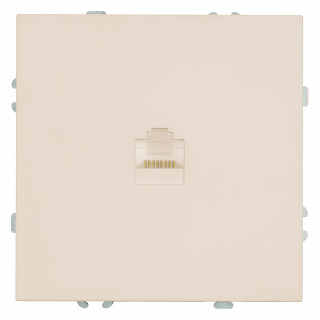Розетка компьютерная 1-местная RJ-45 (механизм) серия Эмили RST0-5117-08 кашемир, soft touch