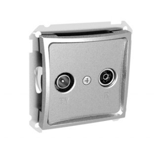 Розетка одиночная TV-R 2dB  WDE000393, хром (уп.10)