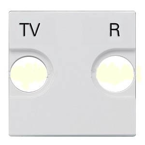ABB Zenit Накладка розетки TV-R 2 мод. белый  N2250.8 BL
