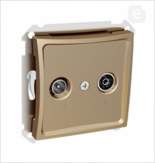 Розетка оконечная TV-R 8dB  WDE000497, шампань (уп.10)