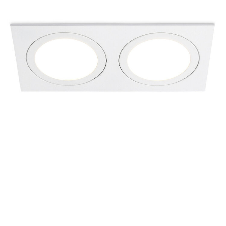 Светильник встраиваемый Ambrella TN51826/2 WH белый GX53/2 max 15W 215*110*39