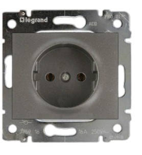 Legrand Galea Life Накладка для розетки 2Р Темная бронза 771226