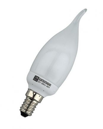 Энергосберег. лампа ОК-7W белый  E14 свеча на ветру