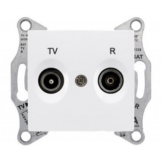 SE Sedna Розетка TV/R оконечная 1dB Белая SDN3301621