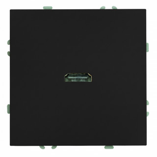 Розетка HDMI 2.0 Type A (механизм), серия Эмили, STEKKER, RST00-5118-05, черный уголь, soft touch 50