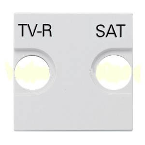 ABB Zenit Накладка для TV-R-SAT розетки 2-мод. Белый  N2250.1 BL
