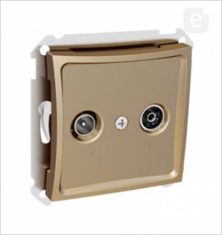 Розетка проходная TV-R 11dB  WDE000495, шампань (уп.10)