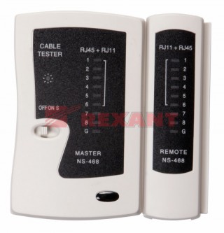 Тестер кабеля Rexant RJ-45+RJ-11 (HT-C004) (TL-468)