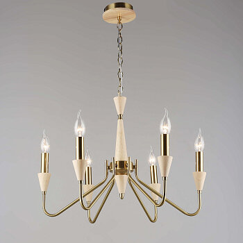 Люстра 7049/6 COP+WOOD RL