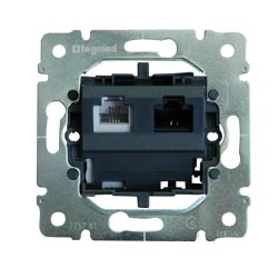 Legrand Galea Life Механизм розетки телефон+компьютер RJ 45+RJ 11 CAT6 UTP 775781