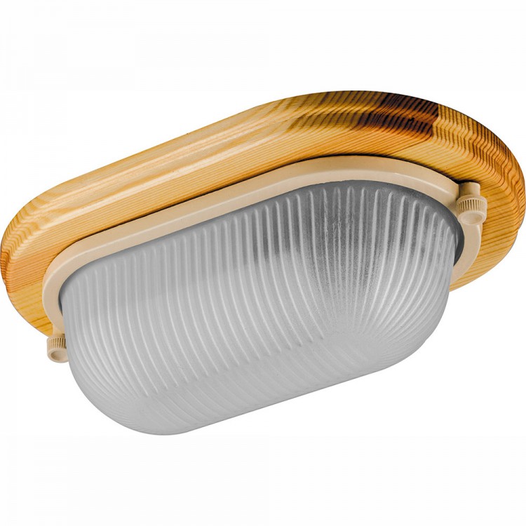 Светильник FERON 220V 60Вт Е27, дерево, клен, овал IP54