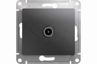 SE Glossa Графит Розетка TV, механизм