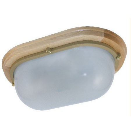 Светильник "Терма 1201" Овал большой IP65 матовый/корп. дерево липа