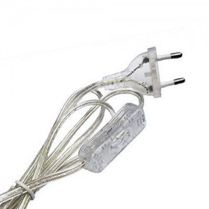 Сетевой шнур 5м для гирлянды "Снежинки" прозрачн. IP44 D6022/6009