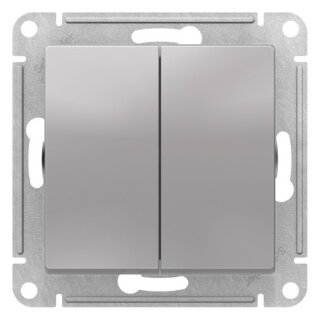 SE AtlasDesign Алюминий Переключатель 2-кл. сх.6, 10АХ, механизм